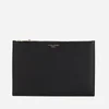 Aspinal of London Essential Large Flat Pouch - Black Pebble - Image 1