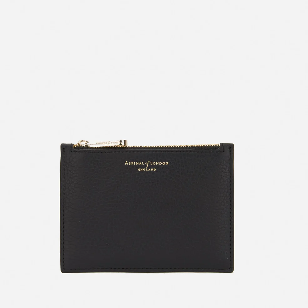 Aspinal of London Women's Essential Small Flat Pouch - Black Image 1