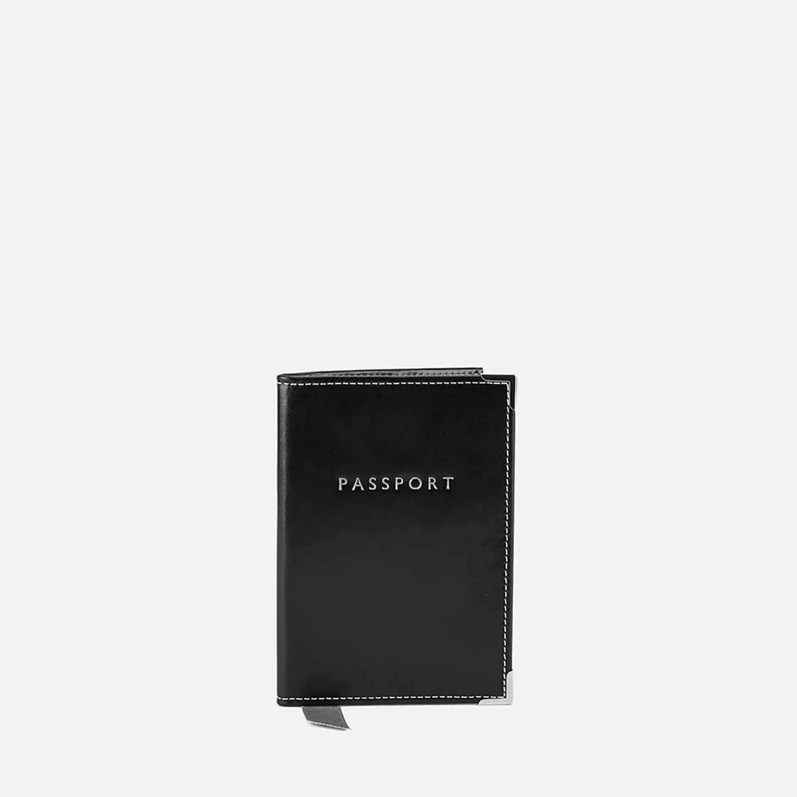 Aspinal of London Plain "Passport" Cover - Black EBL Image 1