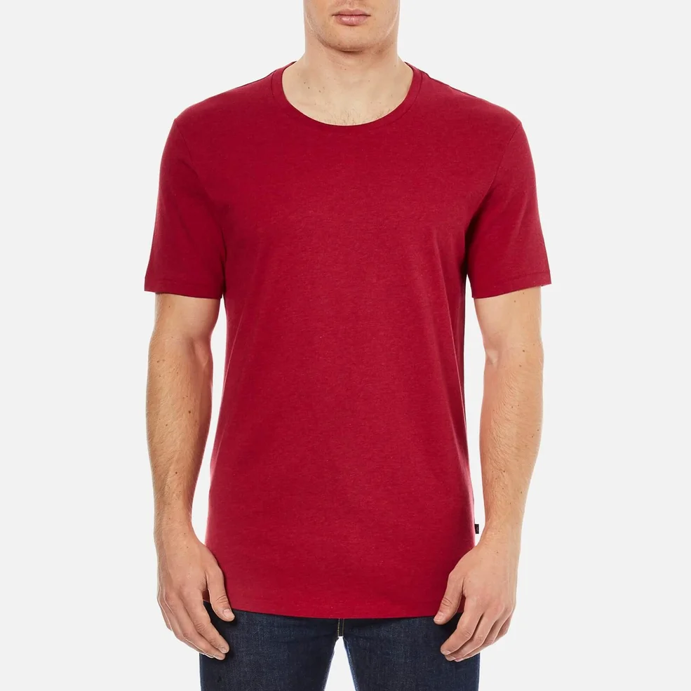 J.Lindeberg Men's Axtell Crew Neck Slim Fit T-Shirt - Red Deep Melange Image 1
