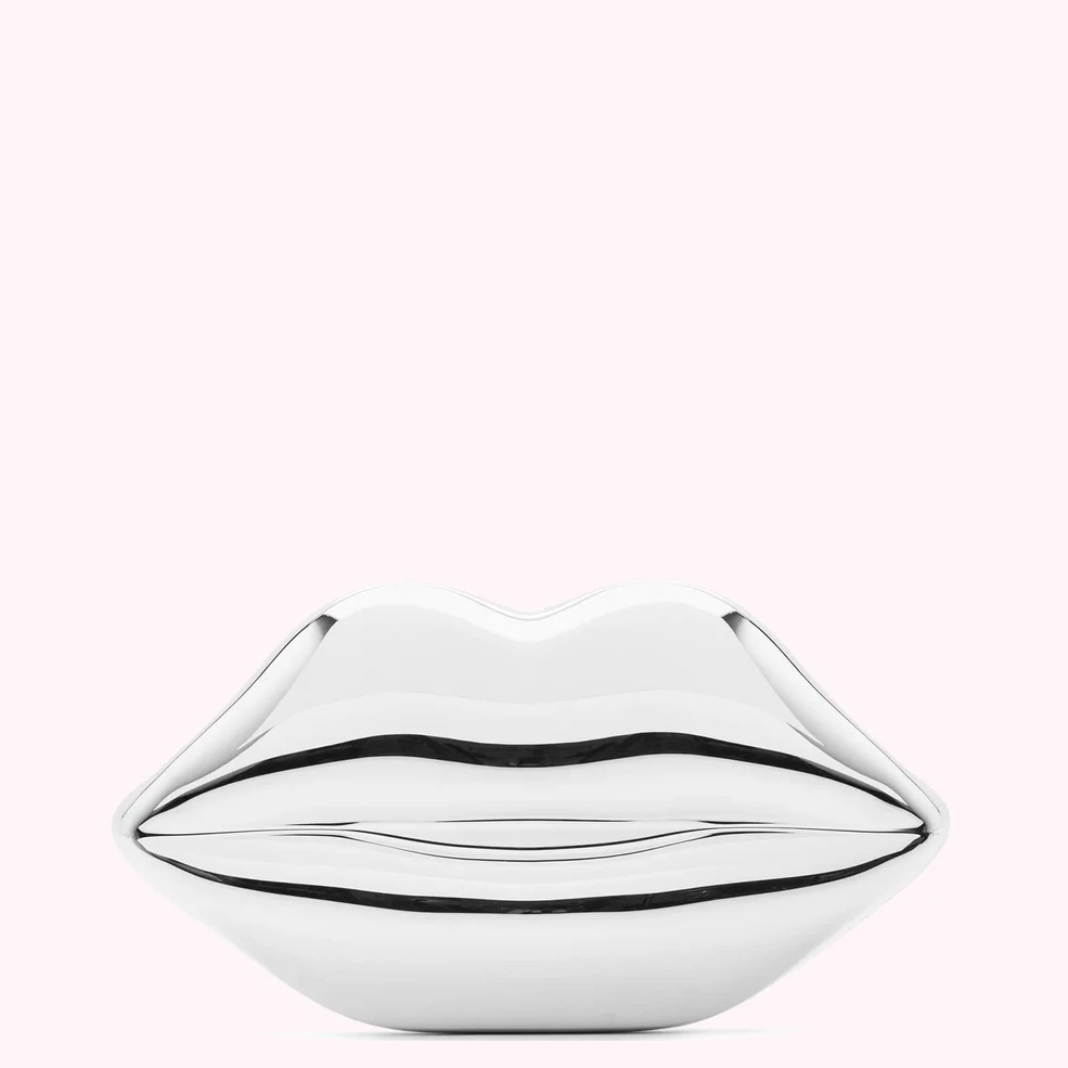 Lulu Guinness Women's Lips Clutch Bag - Silver Image 1