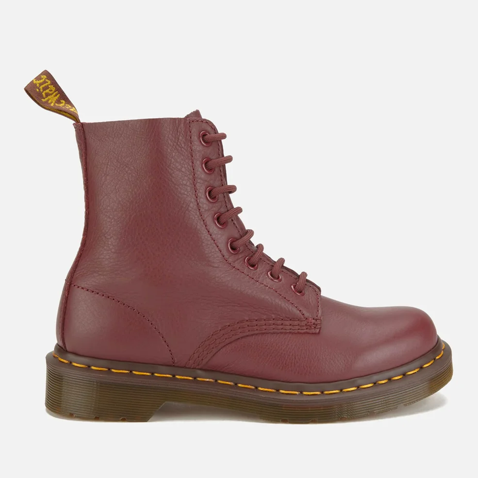Dr. Martens Women's Pascal Virginia Leather 8-Eye Lace Up Boots - Cherry Red Image 1