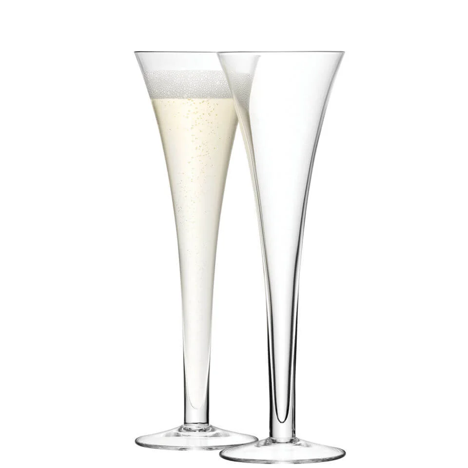 LSA Bar Hollow Stem Champagne Flutes - 200ml (Set of 2) Image 1