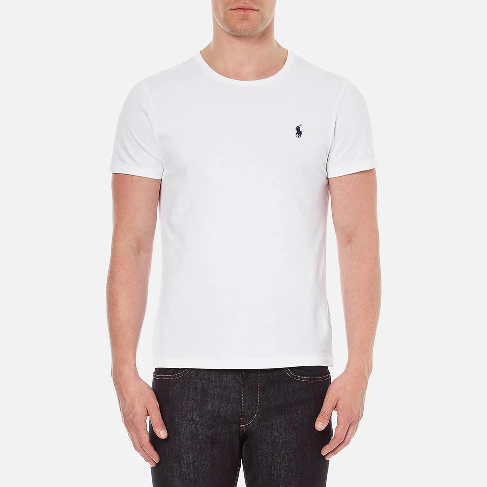 Polo Ralph Lauren Men's Short Sleeved Crew Neck T-Shirt - White Image 1