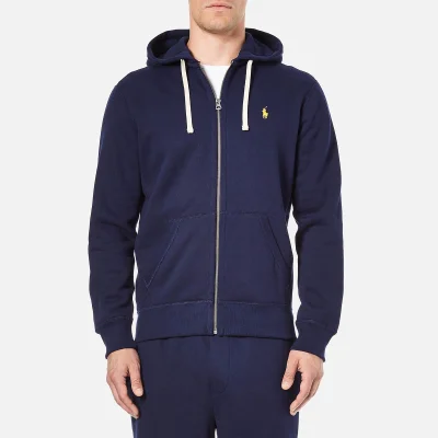 Polo Ralph Lauren Men's Zip Through Hooded Athletic Fleece - Cruise Navy