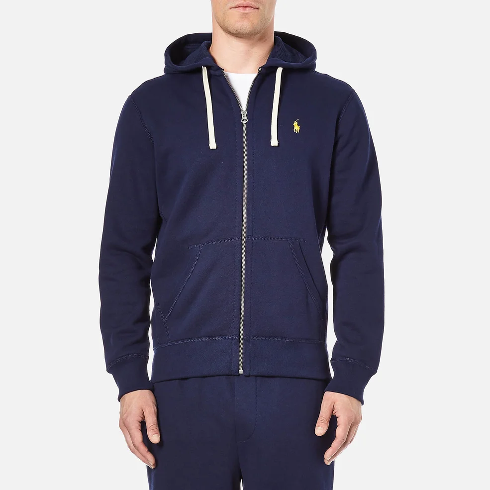 Polo Ralph Lauren Men's Zip Through Hooded Athletic Fleece - Cruise Navy Image 1