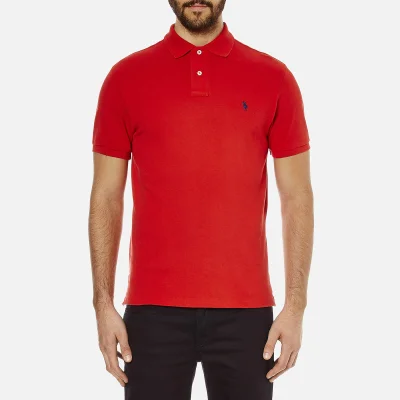 Polo Ralph Lauren Men's Custom Fit Short Sleeved Polo Shirt - Red
