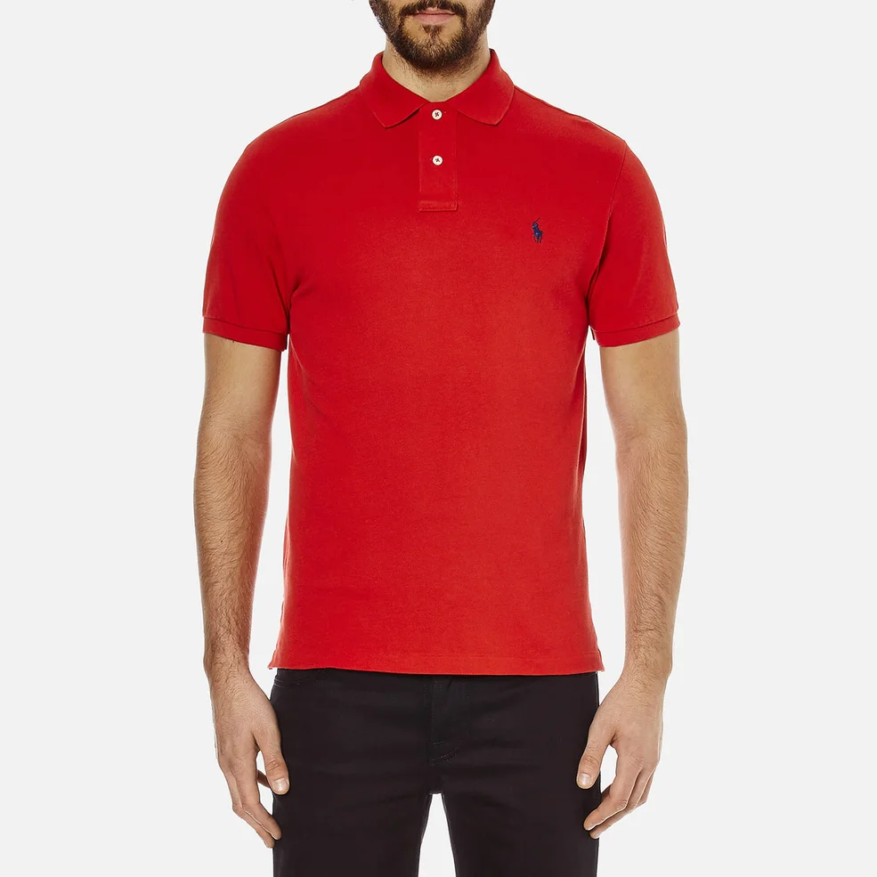 Polo Ralph Lauren Men's Custom Fit Short Sleeved Polo Shirt - Red Image 1