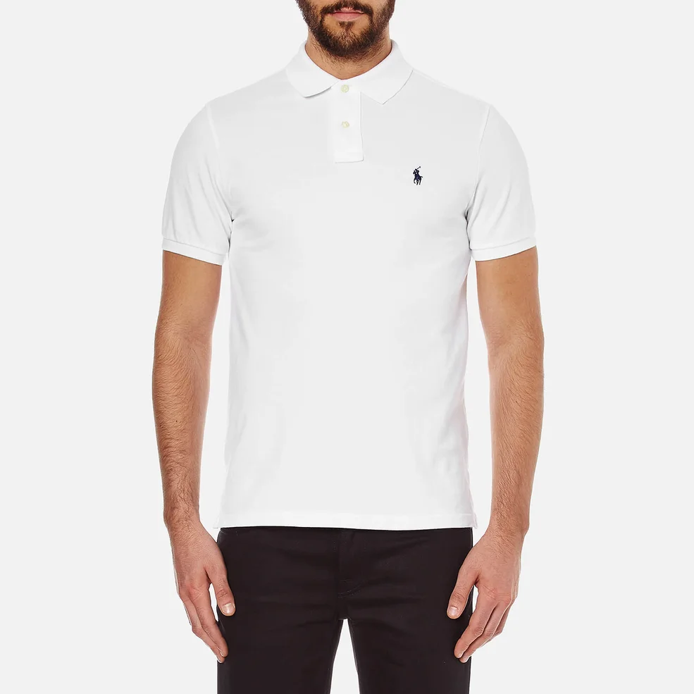 Polo Ralph Lauren Men's Custom Fit Short Sleeved Polo Shirt - White Image 1