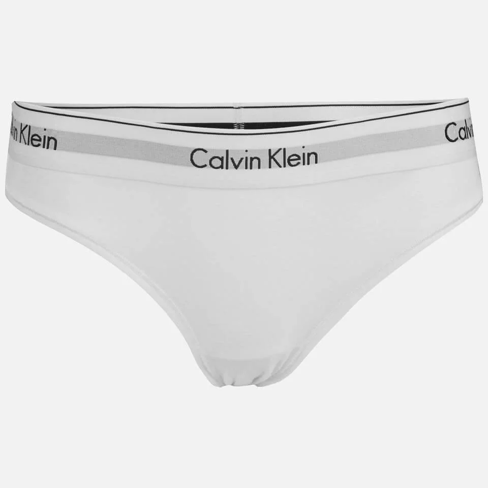 Calvin Klein Women's Modern Cotton Bikini Briefs - White Image 1