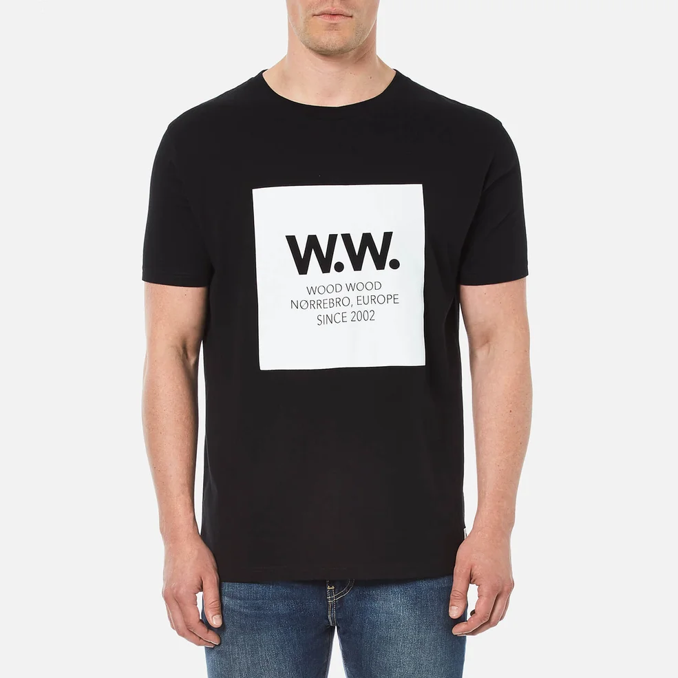 Wood Wood Men's Square T-Shirt - Black Image 1