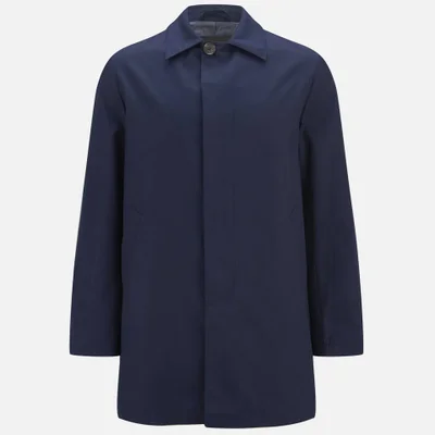 Knutsford Men's 'Made in England' Single-Breasted Raincoat - Navy