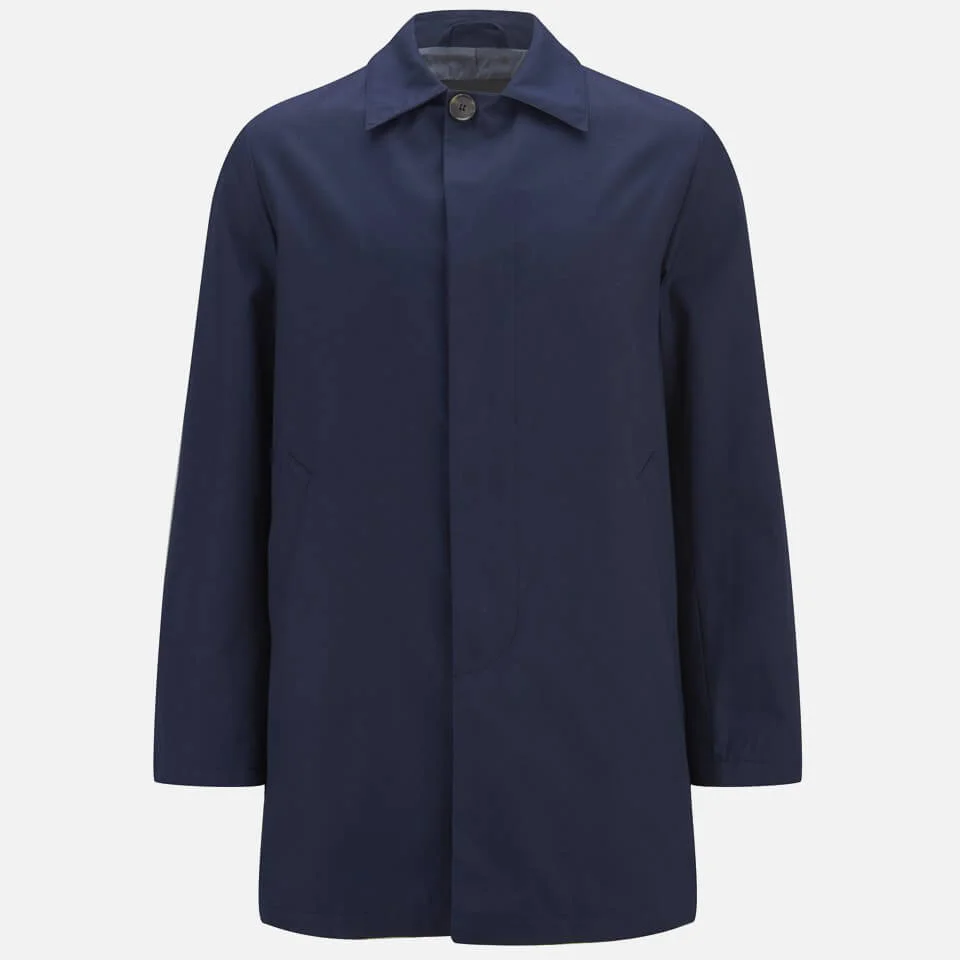 Knutsford Men's 'Made in England' Single-Breasted Raincoat - Navy Image 1