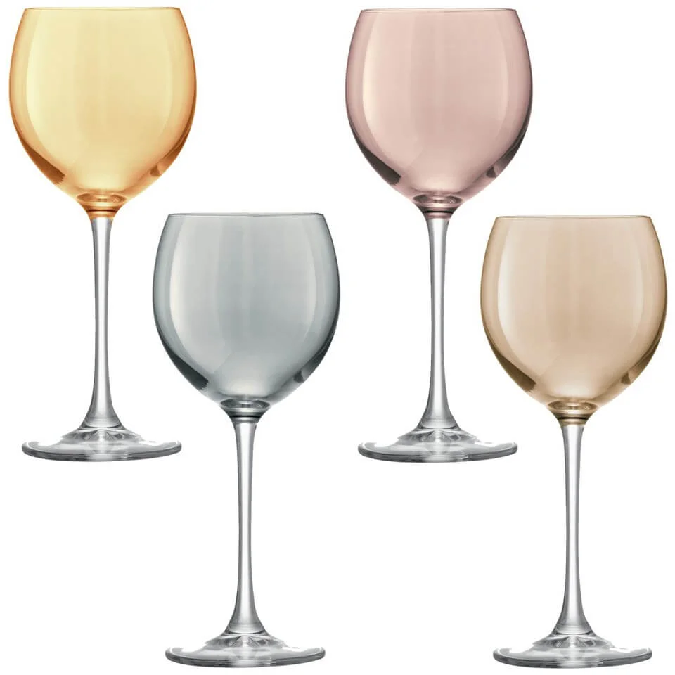 LSA Polka Metallics Wine Glasses - 400ml (Set of 4) Image 1