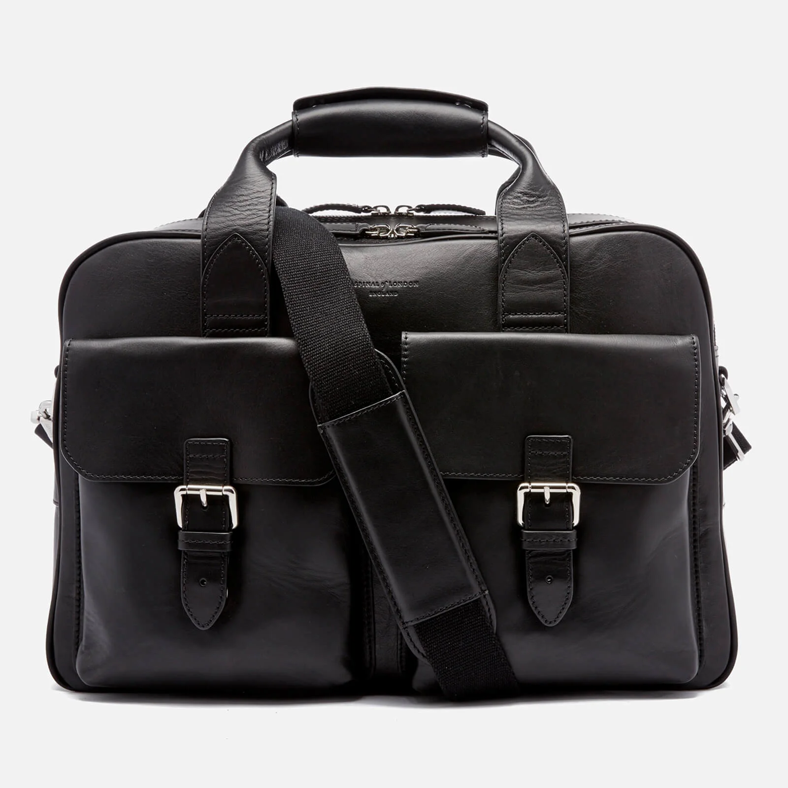 Aspinal of London Men's Harrison Overnight Business Bag - Black Image 1