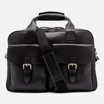 Aspinal of London Men's Harrison Overnight Business Bag - Black