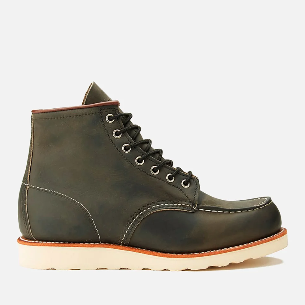 Red Wing Men's 6 Inch Moc Toe Leather Lace Up Boots - Charcoal Rough and Tough Image 1