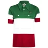 Santini 60s Campione D'Italia Heritage Series Polo Shirt - Red/white/Green - Image 1