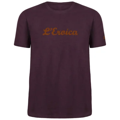 Santini L'Eroica Stretch Cotton T-Shirt - Wine Red