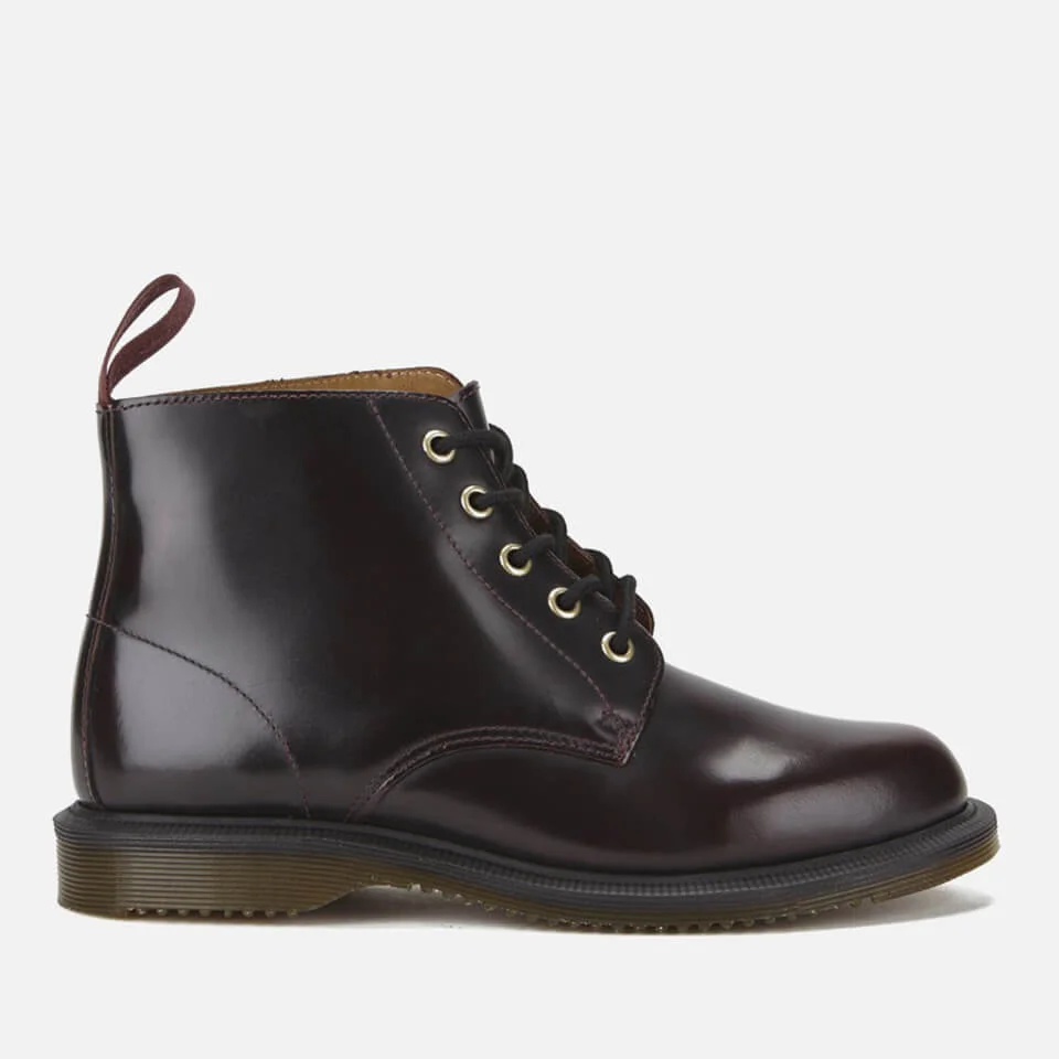 Dr. Martens Women's Emmeline Arcadia Leather 5-Eye Boots - Cherry Red Image 1