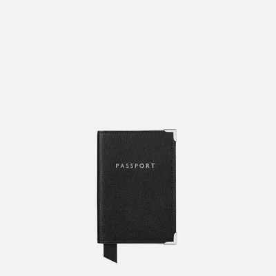 Aspinal of London Women's Passport Cover - Black