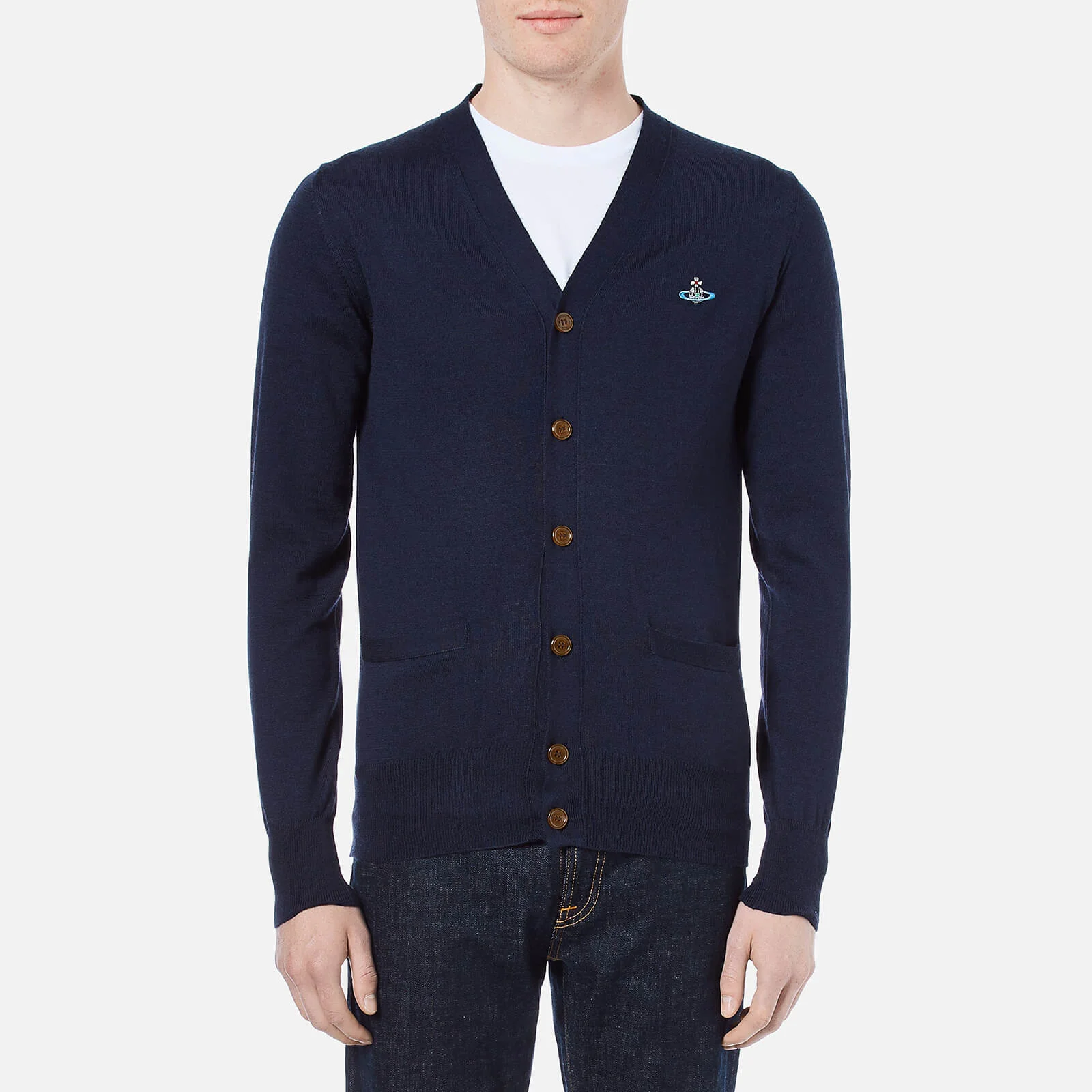 Vivienne Westwood Men's Classic Knitted Cardigan - Navy Image 1