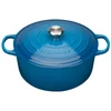 Le Creuset Signature Cast Iron Round Casserole Dish - 24cm - Marseille Blue - Image 1