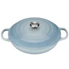Le Creuset Signature Cast Iron Shallow Casserole Dish - 26cm - Coastal Blue - Image 1