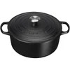 Le Creuset Signature Cast Iron Round Casserole Dish - 20cm - Satin Black - Image 1