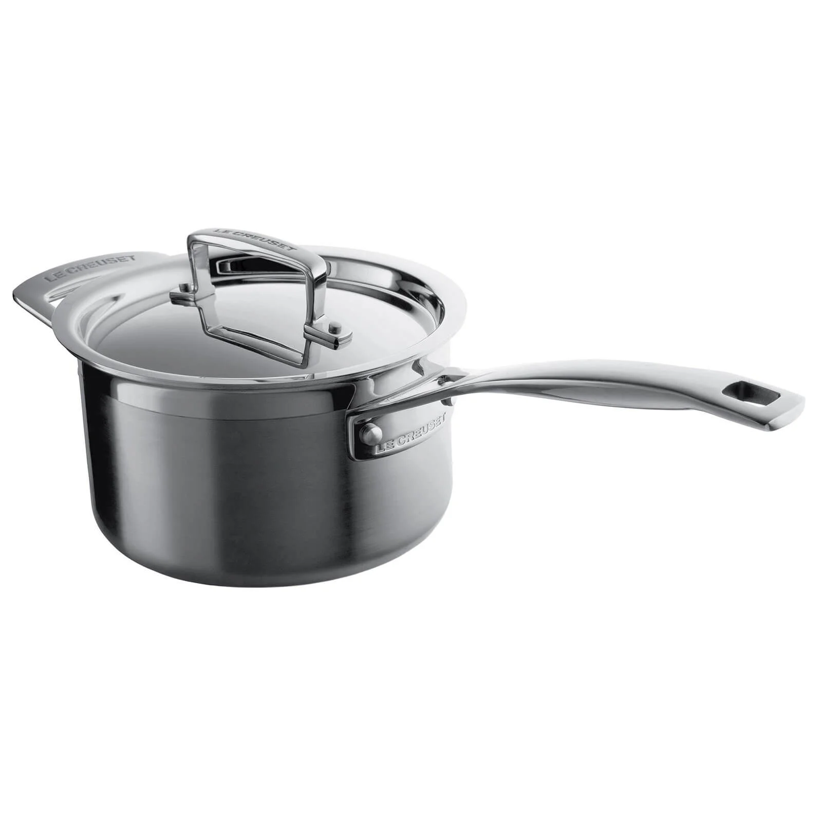 Le Creuset 3-Ply Stainless Steel Saucepan with Lid - 20cm Image 1