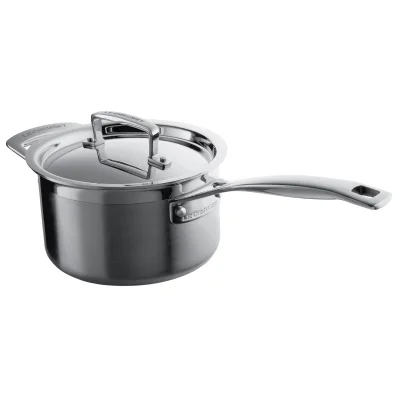 Le Creuset 3-Ply Stainless Steel Saucepan with Lid - 20cm
