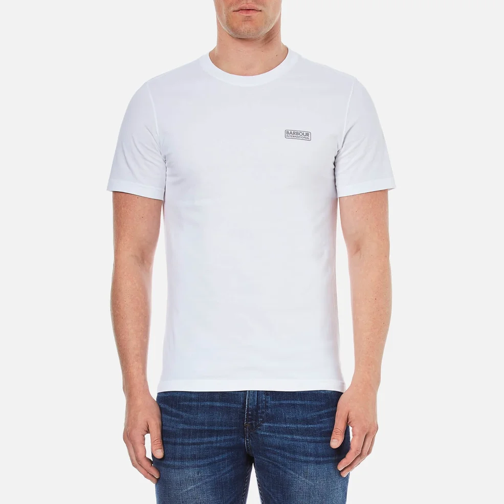 Barbour International Men's Small Logo T-Shirt - White Image 1