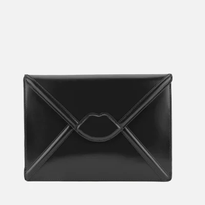 Lulu Guinness Women's Catherine Large Lips Envelope Clutch Bag - Black