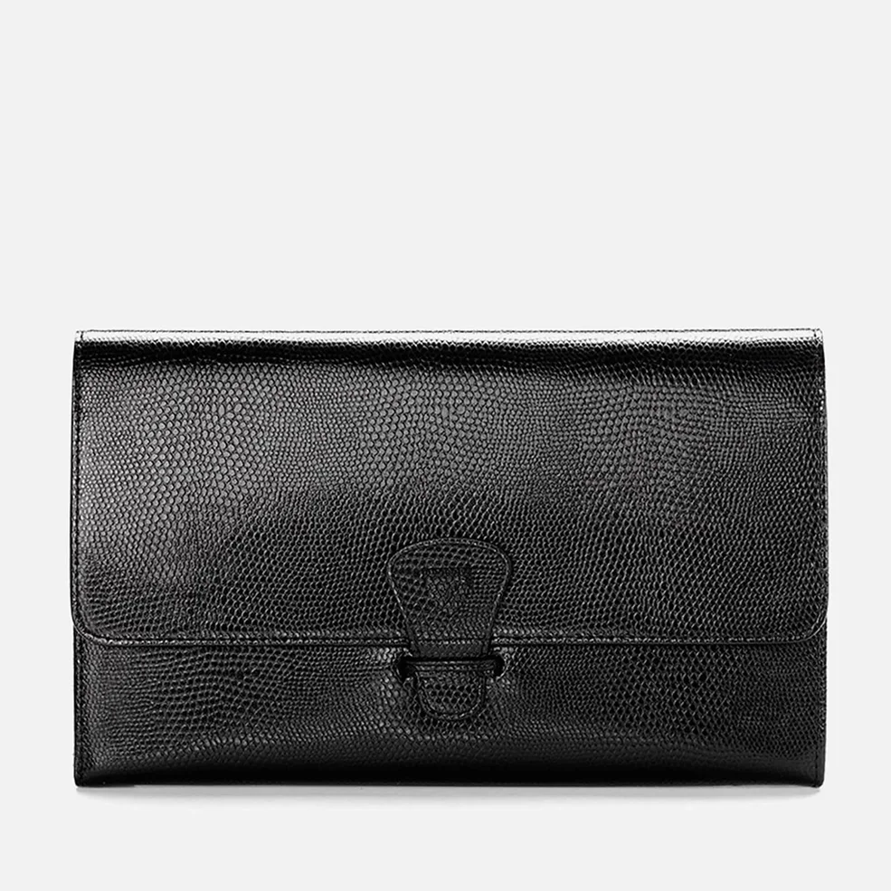 Aspinal of London Travel Classic Wallet - Black Lizard Image 1
