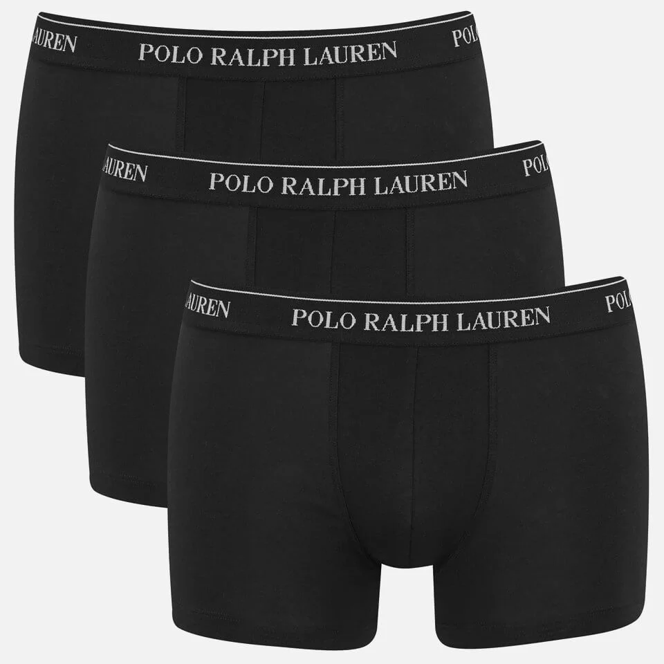 Polo Ralph Lauren Men's 3-Pack Cotton Trunks - Black Image 1