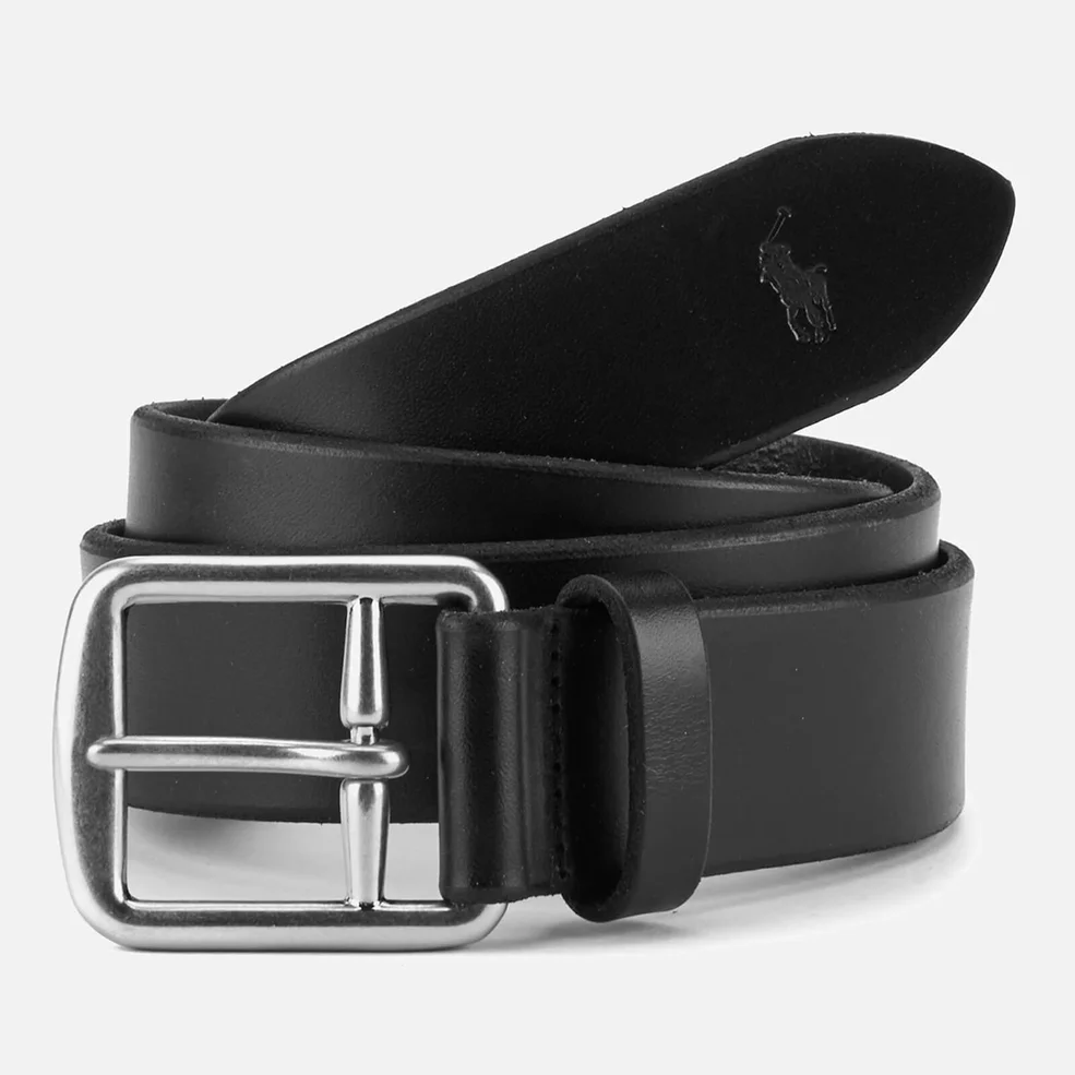 Polo Ralph Lauren Men's Saddle Leather Belt - Black Image 1