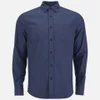 Tripl Stitched Men's Oxford Long Sleeve Shirt - Navy - Image 1