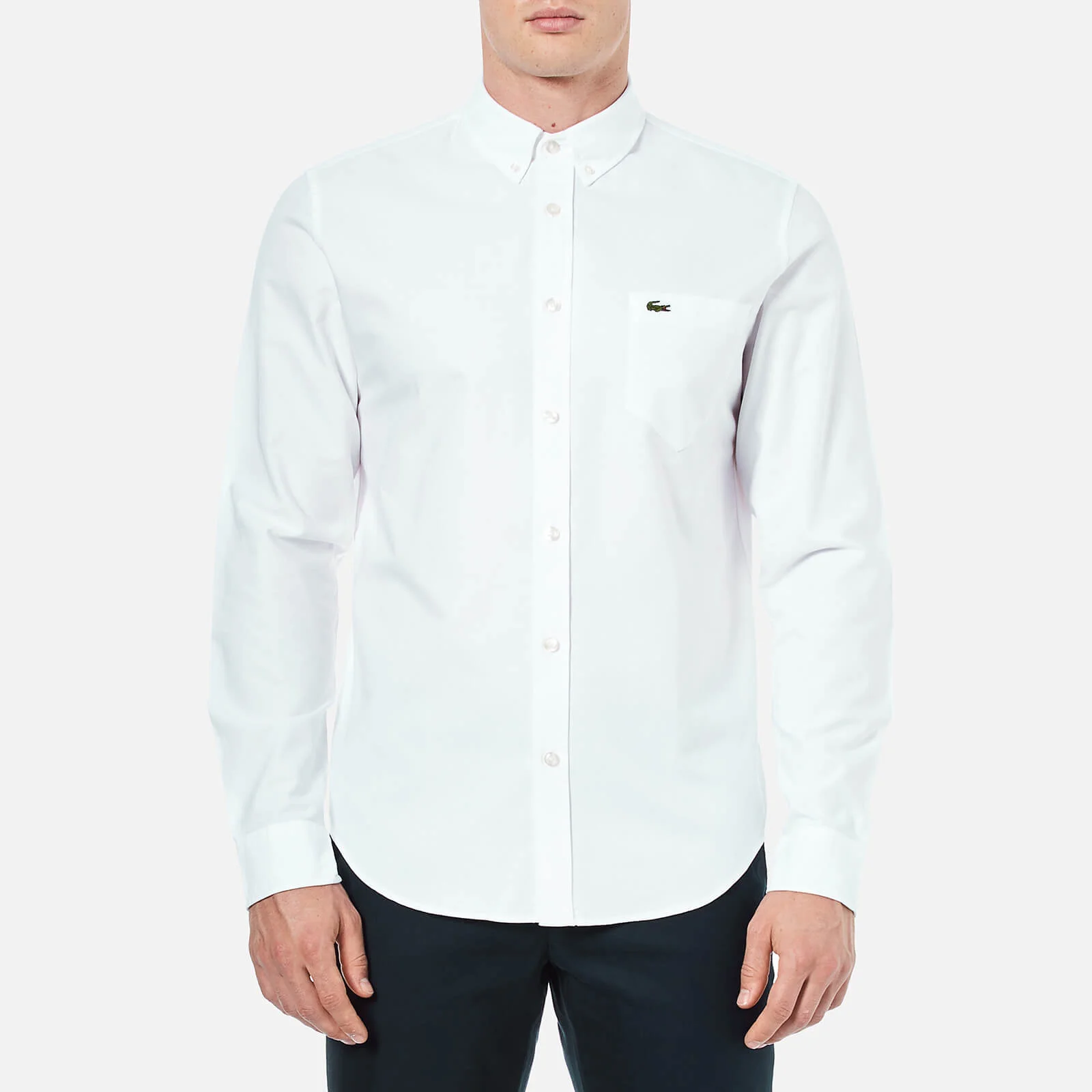 Lacoste Men's Oxford Long Sleeve Shirt - White Image 1
