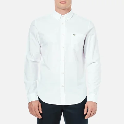 Lacoste Men's Oxford Long Sleeve Shirt - White