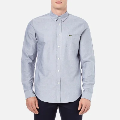 Lacoste Men's Oxford Long Sleeve Shirt - Navy