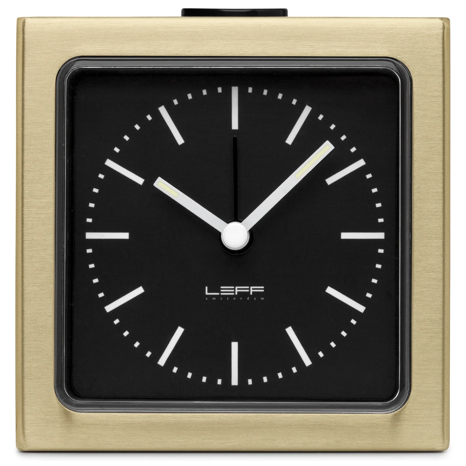 LEFF Amsterdam Block Alarm Clock - Brass Image 1