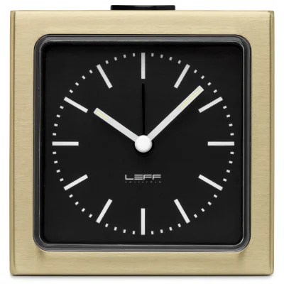 LEFF Amsterdam Block Alarm Clock - Brass