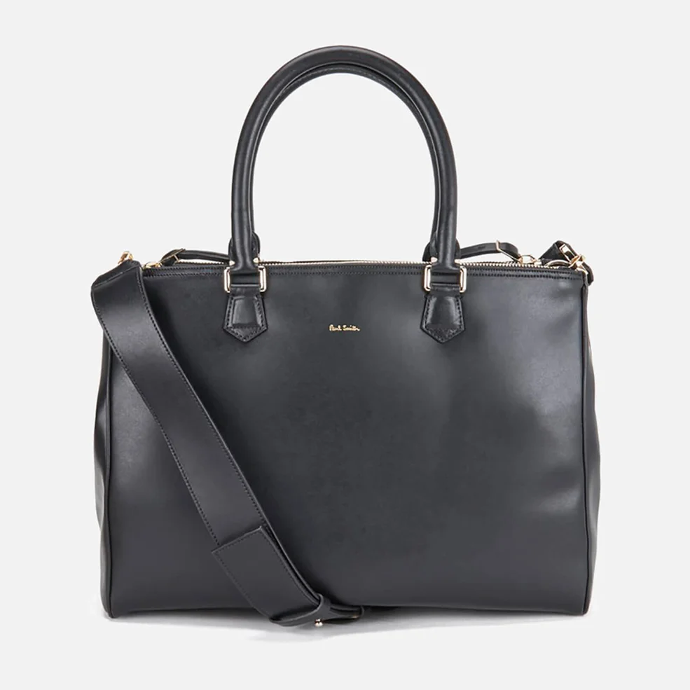 Paul Smith Accessories Women's Leather Large Double Zip Tote - Black Image 1