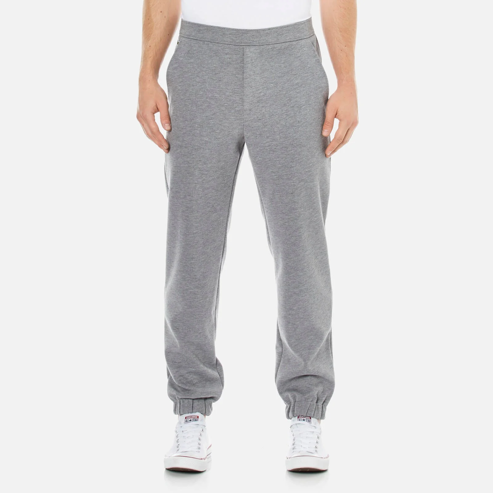 Lacoste L!ve Men's Slim Fit Pants in Double Sided Jersey - Grey Image 1