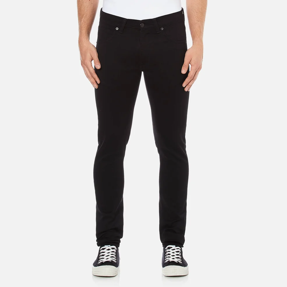 Edwin Men's ED85 Slim Tapered Low Crotch Rinsed Wash Denim Jeans - Black Image 1