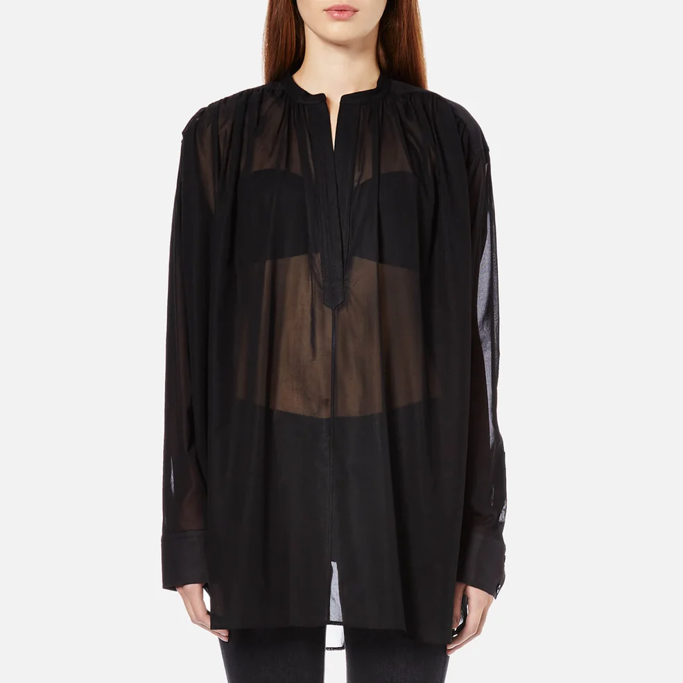 Helmut Lang Women's Poet Shirt - Black Image 1