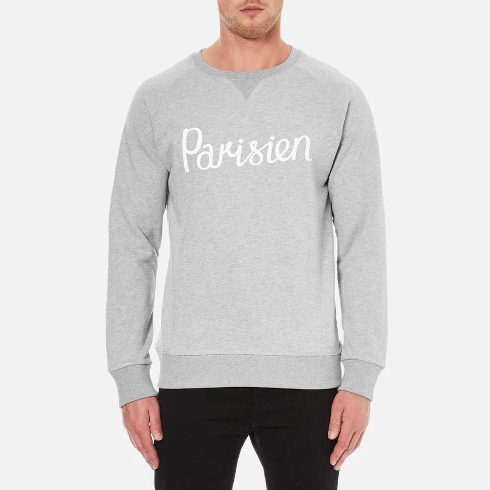 Maison Kitsuné Men's Parisien Sweatshirt - Grey Melange Image 1