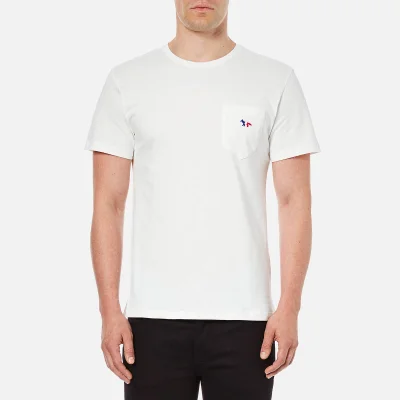 Maison Kitsuné Men's Tricolor Fox Patch T-Shirt - White