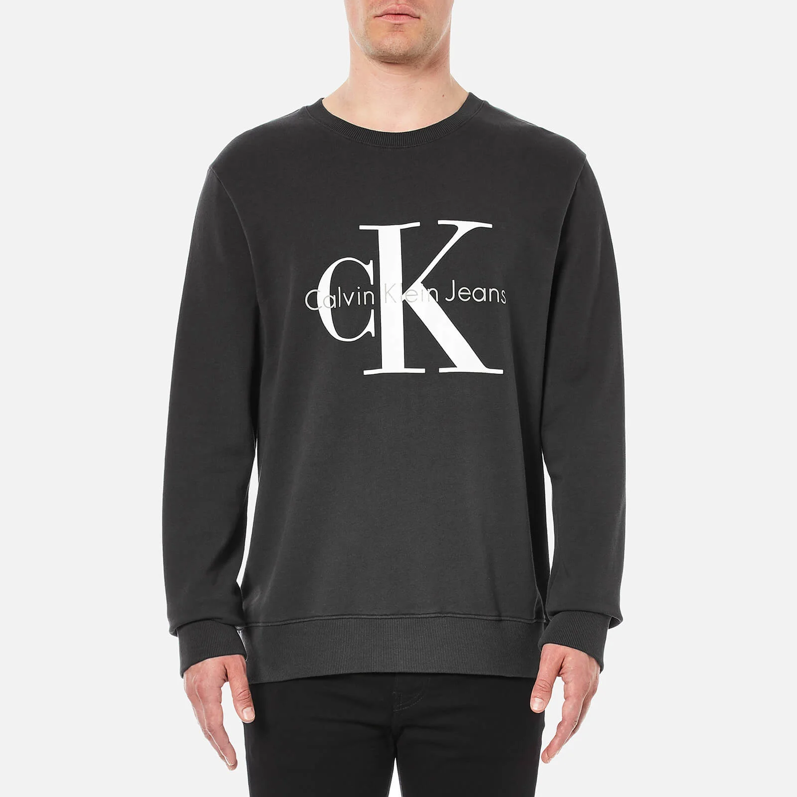 Calvin Klein Men's 90's Re-Issue Sweatshirt - Black Image 1