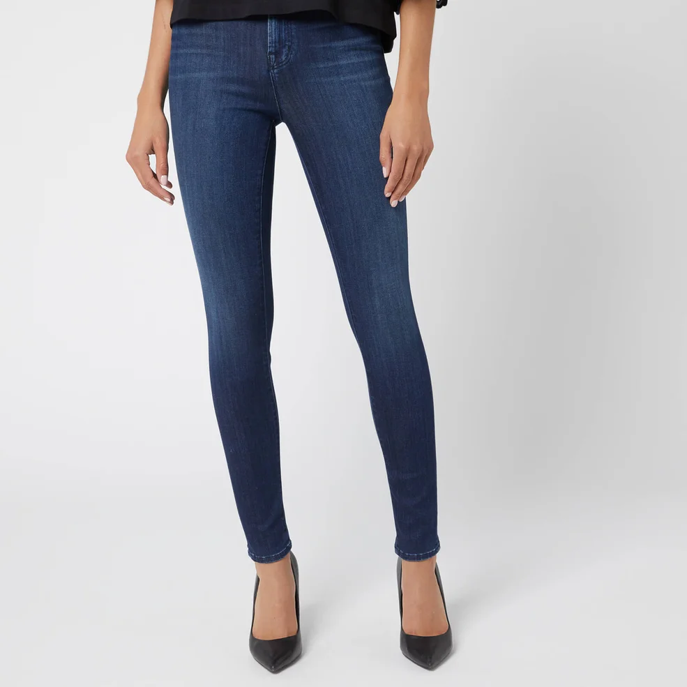 J Brand Women's 23110 Maria High Rise Blue Blend Skinny Jeans - Fix Image 1